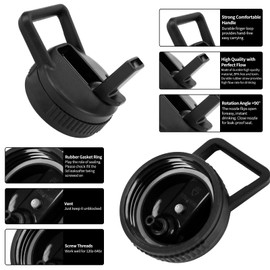 Straw Lid Compatible With Contigo 24 OZ 32 OZ, Replacement Lid Compatible With Contigo Water Bottle, Used In Ashland And Jackson And Cortland Series And 2.0 Series