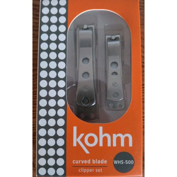 Kohm WHS-500 Heavy Duty Curved Blade Finger/Toe Nail Clipper Set