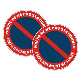 Goodvia 2 x Prayer Sign Non Statizing Parking No Statizing Aluminum Reflective Round 300mm Diameter Durable Waterproof and UV Resistant