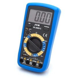 JCM 60-JM891C Digital Multimeter with Transistor hFE & Thermocouple Support, AC/DC Voltage, Current, Resistance, Capacitance, Frequency & Continuity Testing, Backlight