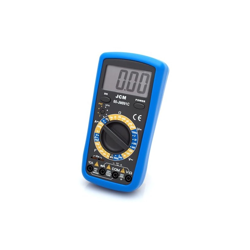 JCM 60-JM891C Digital Multimeter with Transistor hFE & Thermocouple Support,