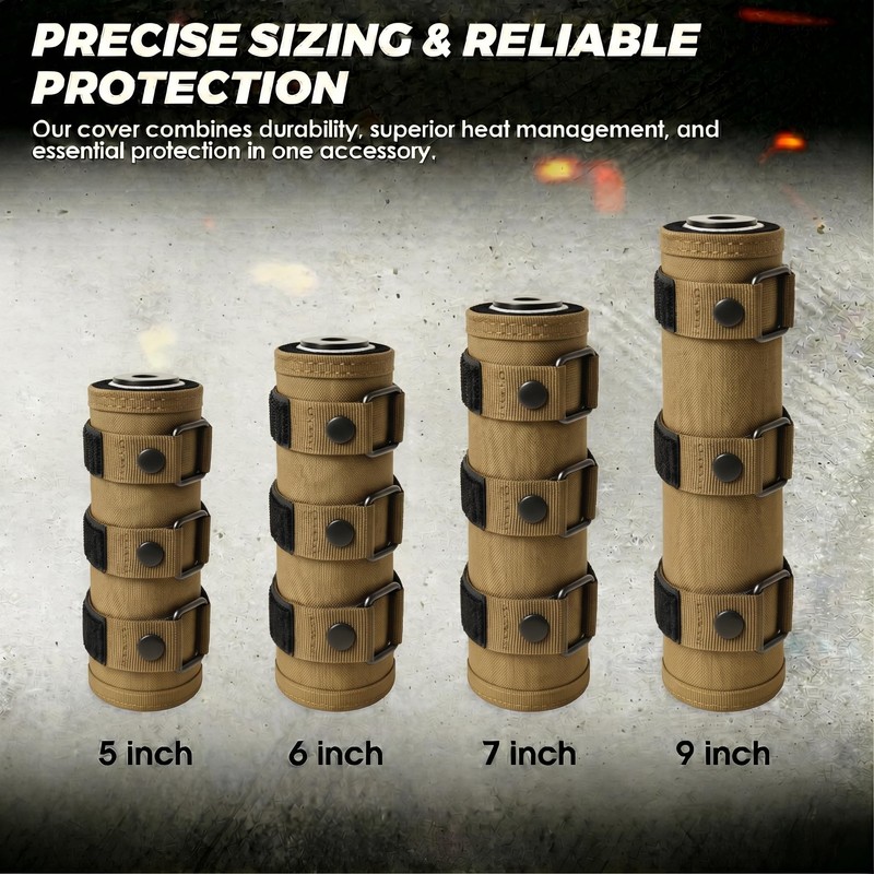 Dizetion 6" Coyote Brown Suppressor Cover, 2200°F Heat Resistant