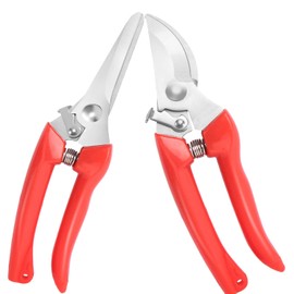 Tijeras de jardín MEPEREZ de alta calidad, tijeras ligeras para plantas, 2 unidades, cortadoras de poda rojas