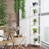 VIMBER Corner Shelf, 5-Tier Corner Bookshelf, Industrial Corner Ladder Shelf,