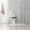 Dalton Wooden Elongated Soft Close Toilet Seat, Black, Quick Release,