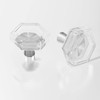 CEYMIO Crystal Brass Kitchen Cabinet Drawer Knobs Hexagon Brushed Nickel