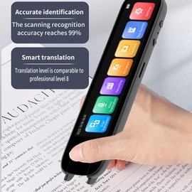 Translation Scanning Pen, Mobile Scanner Translator, 3.71 Inch Screen Reading Pen, 112 Language Translating Device, OCR Digital for Language Learners Business Travel