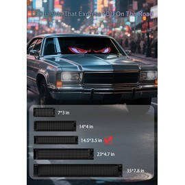 Devil Eyes Light for Truck, Car Eyes Animated Led Windshield, 15" x 4" Programmable LED Matrix Panel for Semi Truck Car Windows Decorate