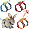 3 Pieces Adjustable Rabbit Harness and Leash Bunny Harness Vest