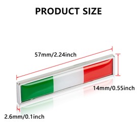 Car 3D Sticker Emblem Cool Fashion Flag Plate Sticker Car Decal Sticker Sticker Waterproof Universal Decoration Italy