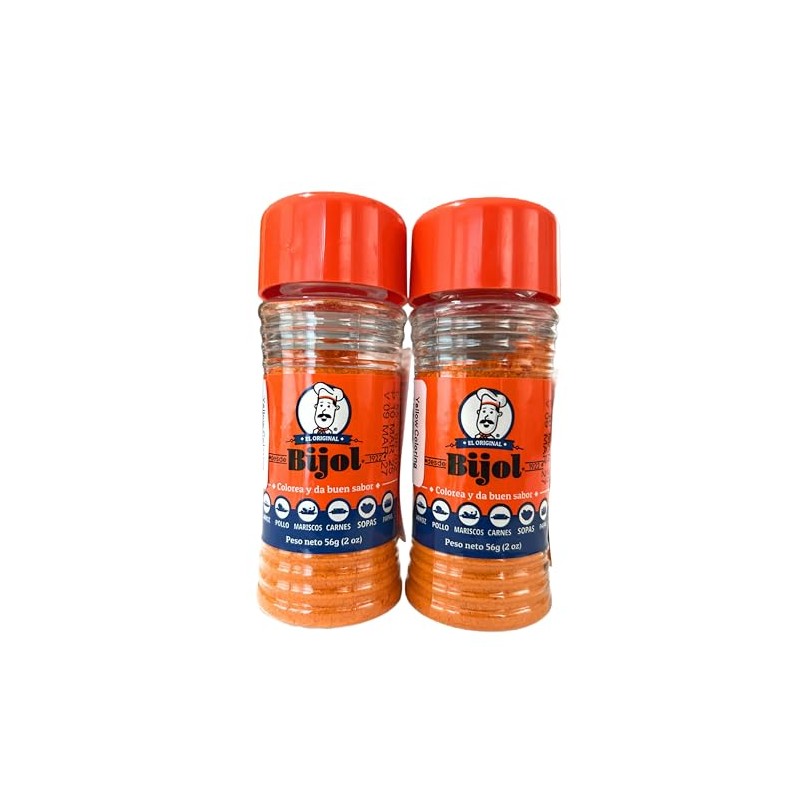 Bijol-EL Orginal Condiment Color & Seasoning Bundle, 56g each. (Pack