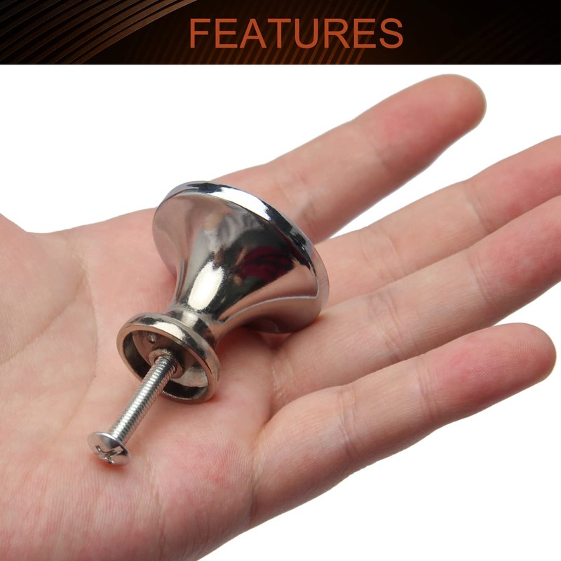 MroMax 6Pcs 30mm Bling Faux Crystal Dresser Door Pull Handle