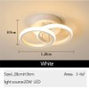 Ceiling Light 2 Circles LED Small Bedroom Lighting Ceiling White