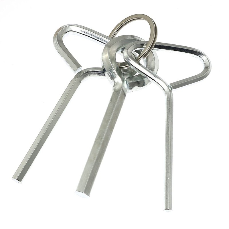 PZRT 3PCS Hexagonal Triangle Wrenches, Hex Dogging Key with Full