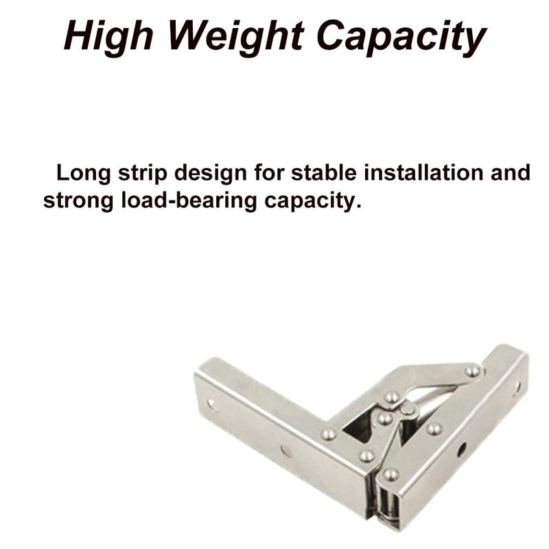 4 x Folding Shelf Hinge, Hidden Bracket for Folding Hinge,