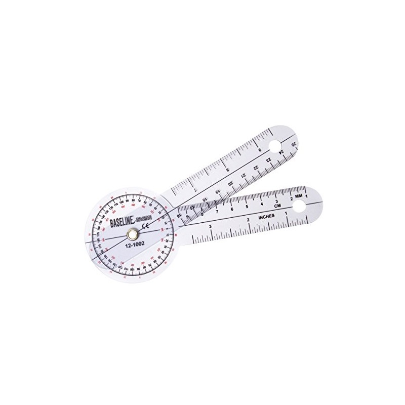 Baseline-12-1002 Plastic 360 Degree ISOM Goniometer, 6" Length
