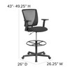 Flash Furniture Harper Ergonomic Mid-Back Mesh Drafting Chair with Black