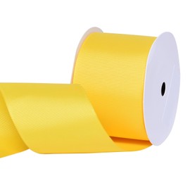 Ribest Yellow Grosgrain Ribbon, 2 Inch 10 Yard Ribbon for Crafts Gift Wrapping Bows Wedding Party Decoration Bouquet