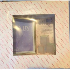 Simson Giftware It's a Boy Baby Blocks Decorative Picture Frame - Holds 5x7 Photo