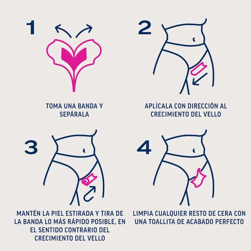 Hojas de cera depilatoria Axilas y bikini Veet Pure &
