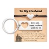 Tarsus Gifts for Husband, Drive Safe Keychain I Love You