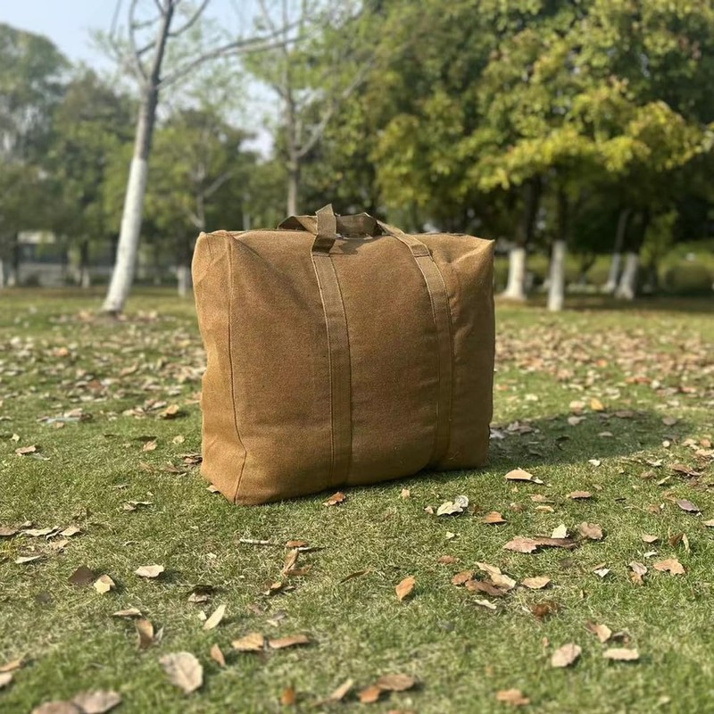 Augbunny Canvas Extra Large Wear-Resistant and Thickened Travel Bag Foldable