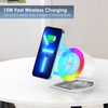 Qoosea 15W Wireless Charger mit Bluetooth Lautsprecher und Nachtlicht, Induktion