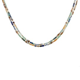 Boho Semi Precious Stone Beaded Mixed Layered Choker Necklace for Women