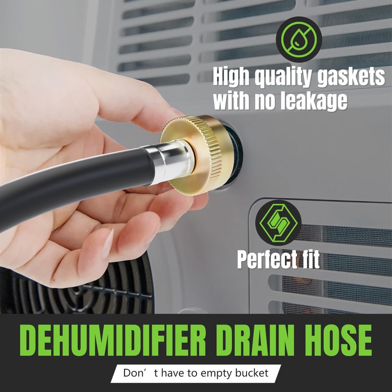 13FT Dehumidifier Drain Hose 3/4" FHT,Leakproof Dehumidifier Hose with Rustproof