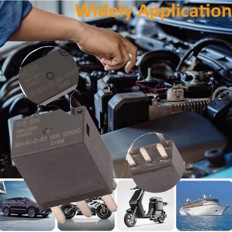 301-1C-C-R1 U01 SPDT 35A DC12V Replacement Automotive Relay Control Module
