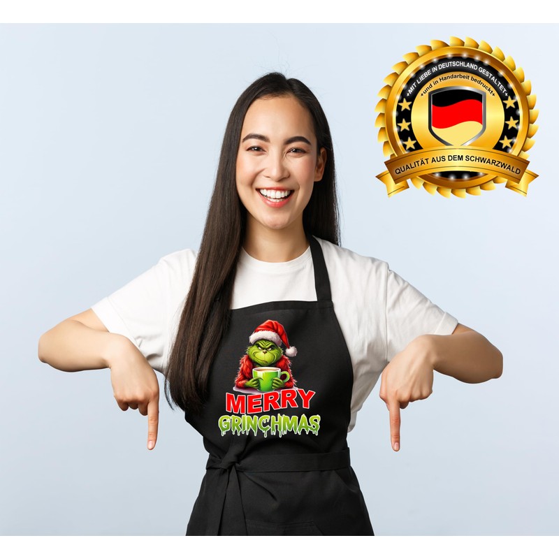 Print Deluxe Grinch Funny Printed Apron | Grinchmas | Chef