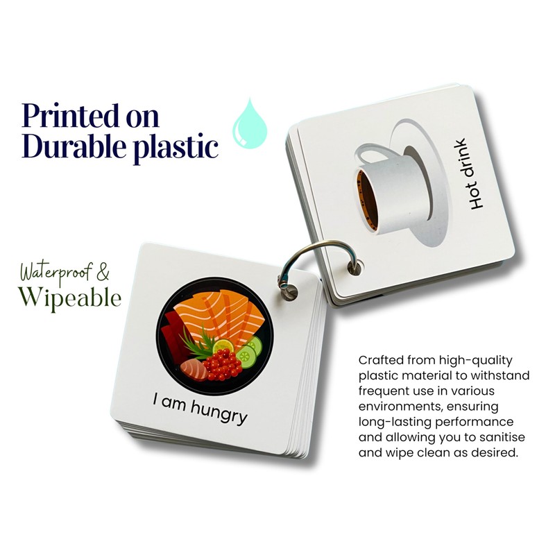 Plastic Communication Cards for Special Needs, Set of 60 Picture