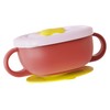 Toddler Suction Cup Bowls with Lids Prevent Falling Stainless Steel