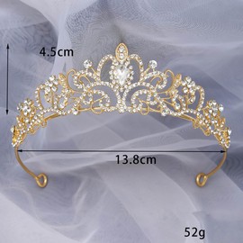 Sash Tiara Set, Pink Crystal Tiara with Retirement Sash Set, Rose Gold Crystal Tiara Crown and Retirement Sash with Gold Glitter Lettering, Retirement Party Set (2-Piece), Alloys, rhinestones and