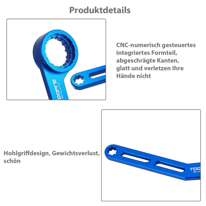 Buaak 6-in-1 Multifunctional Bicycle Bottom Bracket Wrench, Crank Removal Tool,