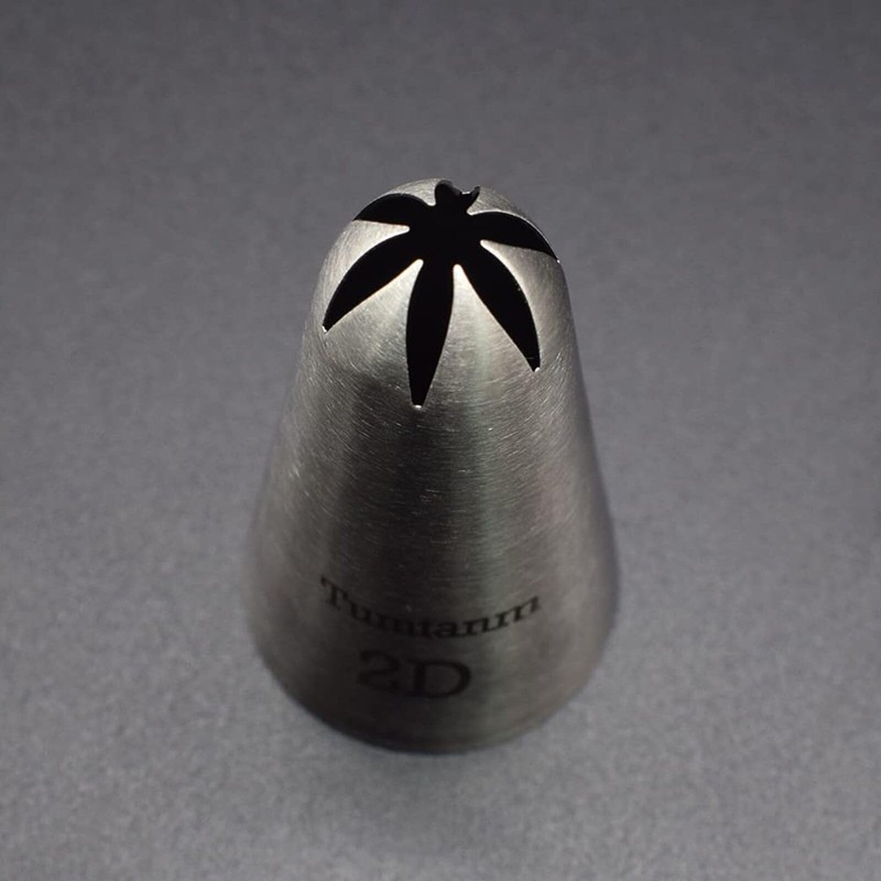 2D Nozzle Large Drop Flower Piping Tip, Large Seamless Stainless