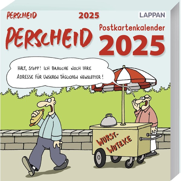 Perscheid Postkartenkalender 2025: Wochenkalender mit Perscheid-Cartoons – zum Aufhängen, Hinstellen
