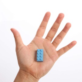 120 Building Blocks 4 x 2, Compatible with All Other Manufacturers, Available in Many Colours - Light Blue