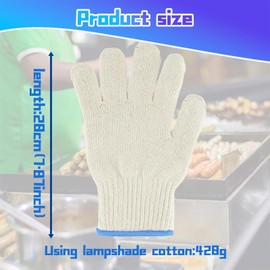 2 Pairs Oven Gloves Heat Resistant, Oven Gloves with Fingers, Baking Gloves, Non-Slip&Reusable Kitchen Oven Gloves for Cooking, Baking, Grilling（blue）