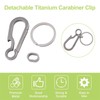 UFURMATE Titanium Keychain with Detachable Keyring 1 Pack Multifunctional Carabiner
