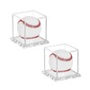 NIUBEE Clear Acrylic Sign Ball Case, Set of 2, Prevents