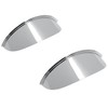 Plain Chrome Visors x 2 Peak for Motorcycle Spotlights -