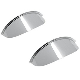 Plain Chrome Visors x 2 Peak for Motorcycle Spotlights - 4.5" (115mm)