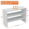 3-Tier Small Shoe Rack Organizer for Closet, White Expandable Shoe