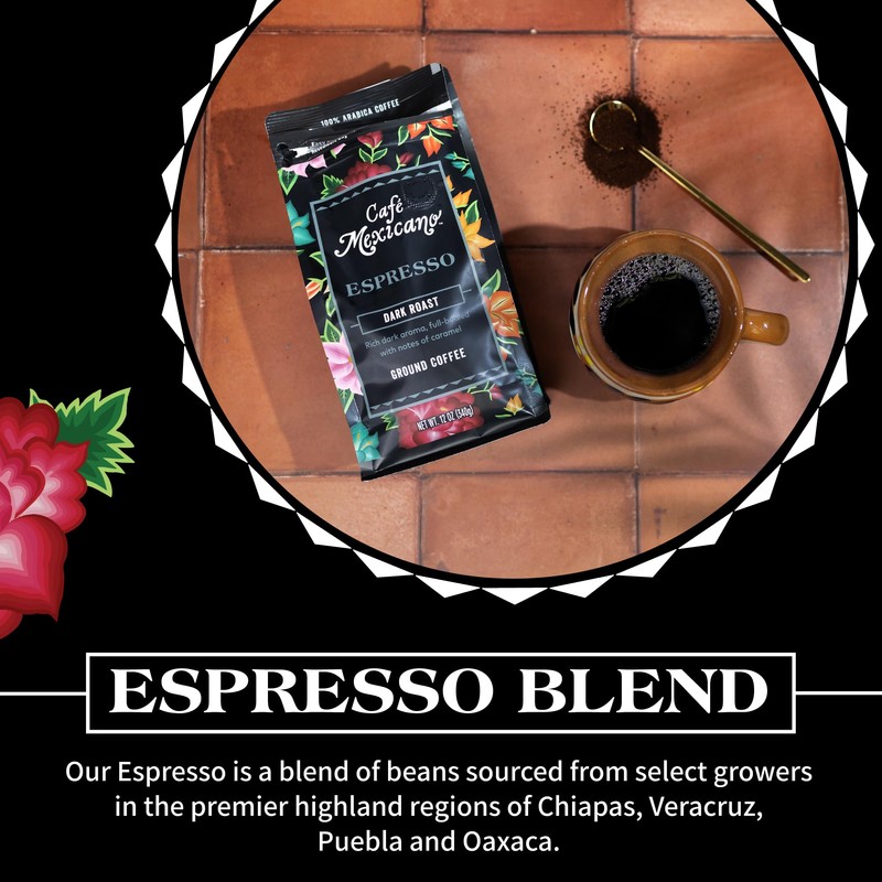 Café Mexicano - Espresso Ground Coffee - Specialty Arabica Coffee