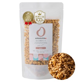 AMAGURA Whole Amazake Granola, 5.6 oz (160 g), No Sugar, No Additives, Low Calorie, Low Sugar Gluten Free, Sugar Off, Sugar Cut, Sugar 0, Low GI, Organic Oatmeal, Amagra (Plain)