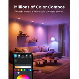 Govee BR30 Smart Light Bulbs, Works with Matter, Alexa and Google Assistant, LED Light Bulb, WiFi RGBWW Color Changing Flood Light Bulbs, Recessed Can Light Bulb, 2.4Ghz only, 850 Lumen, 6 Pack