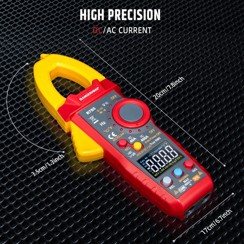 Multimeter Tester, RANGERHINO 2000 Count Digital Clamp Meter, NCV Voltmeter
