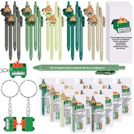 Sayglossy 20 Set Employee Appreciation Gifts Bulk Motivational Dumpster Ballpoint Pens Inspirational Dumpster Keychains Encouragement Card Bookmark Support Gifts for Teacher Coworkers Team Staff