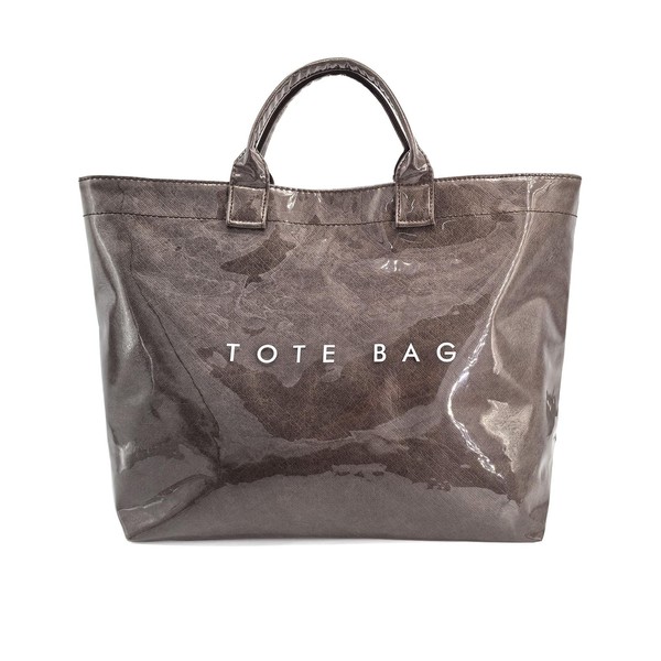 LuxMall Trendy PVC Tote Bag for Women, Kraft Paper The